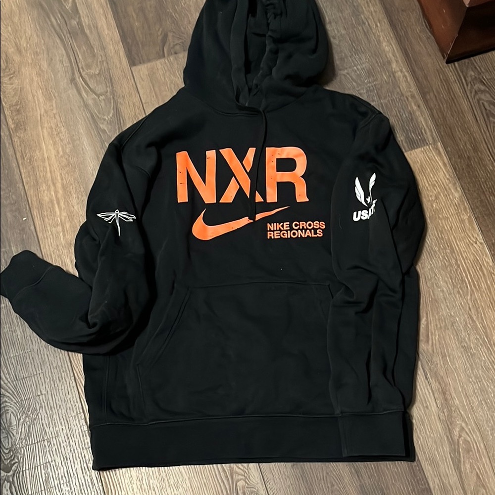 Nike Black Hoodie with Orange NXR Logo